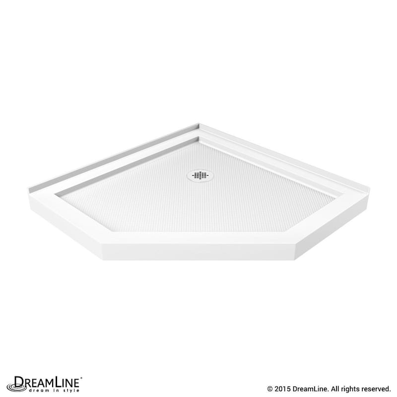 DreamLine Prism Lux 36 in. x 36 in. x 74 3/4 in. H Hinged Shower Enclosure and Shower Base Kit - 36" x 36" - 36" x 36"