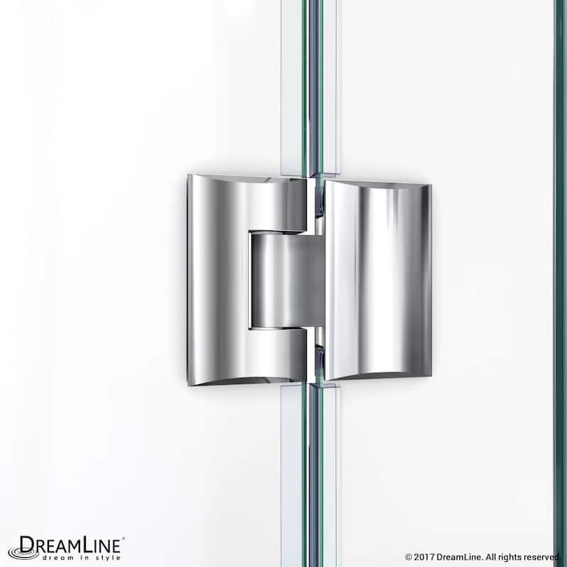 DreamLine Prism Lux 36 in. x 36 in. x 74 3/4 in. H Hinged Shower Enclosure and Shower Base Kit - 36" x 36" - 36" x 36"