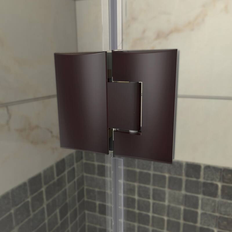 DreamLine Prism Lux 42 in. x 42 in. x 74 3/4 in. H Hinged Shower Enclosure and Shower Base Kit - 42" x 42" - 42" x 42"