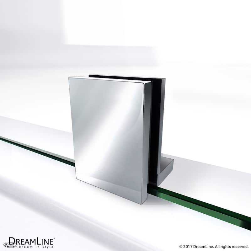 DreamLine Prism Lux 42 in. x 42 in. x 74 3/4 in. H Hinged Shower Enclosure and Shower Base Kit - 42" x 42" - 42" x 42"