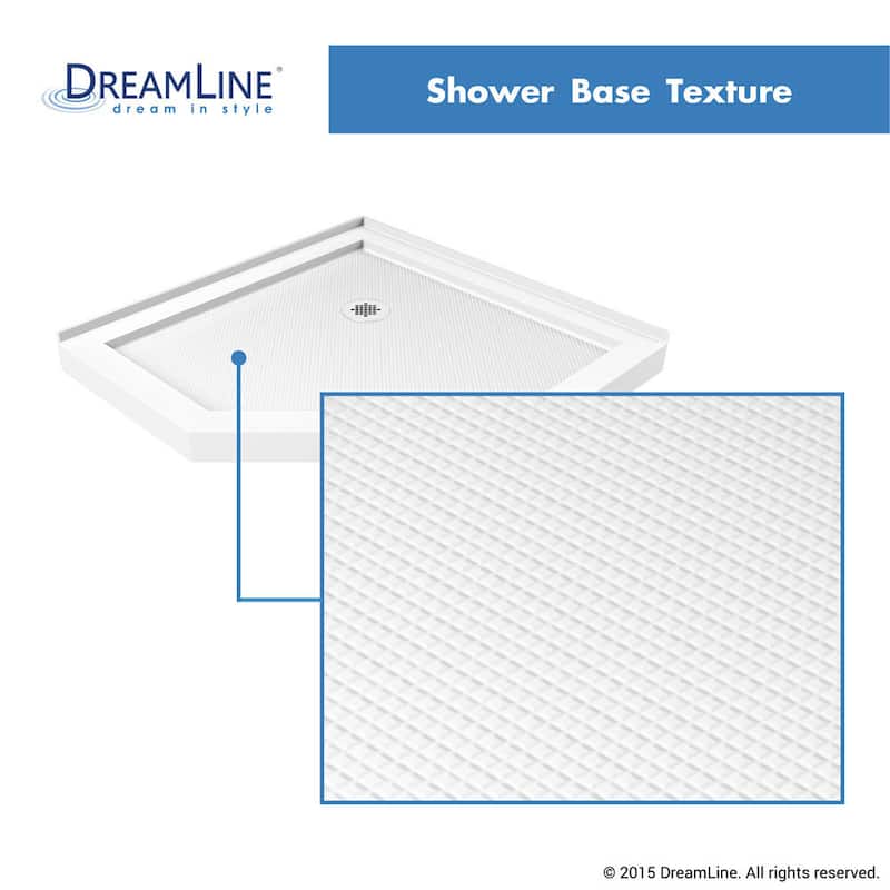 DreamLine Prism Lux 42 in. x 42 in. x 74 3/4 in. H Hinged Shower Enclosure and Shower Base Kit - 42" x 42" - 42" x 42"
