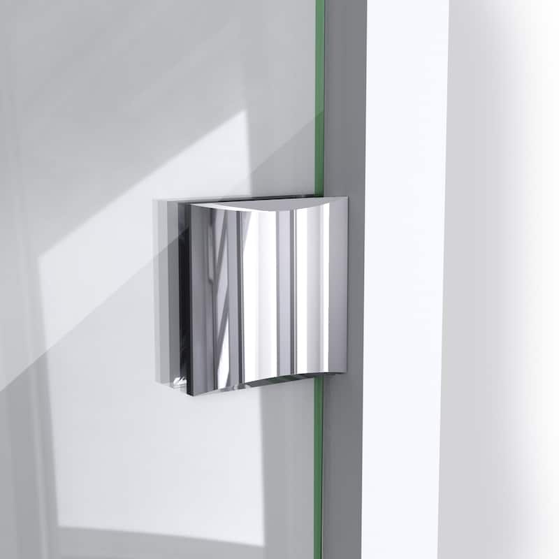 DreamLine Prism Lux 42 in. x 42 in. x 74 3/4 in. H Hinged Shower Enclosure and Shower Base Kit - 42" x 42" - 42" x 42"