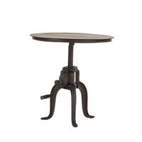 World Interiors Reclaimed Metal Small Adjustable Crank Side Table