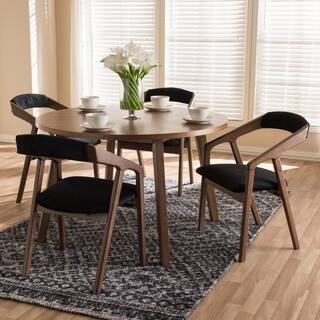 Kitchen Dining Room Sets Online At Our Best Mid Century Grey Fabric 5 Piece Dining Set By Baxton Studio