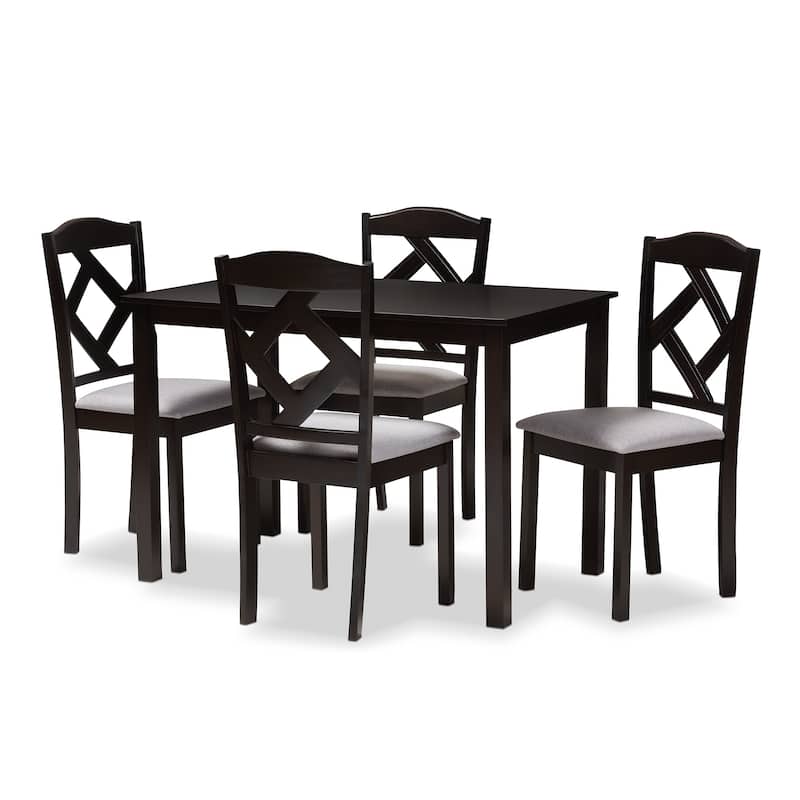 Copper Grove Monongahela Contemporary Fabric 5-Piece Dining Set - Grey