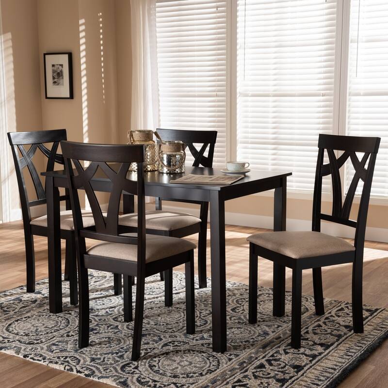 Copper Grove Cyril Contemporary Fabric Finished 5-Piece Dining Set