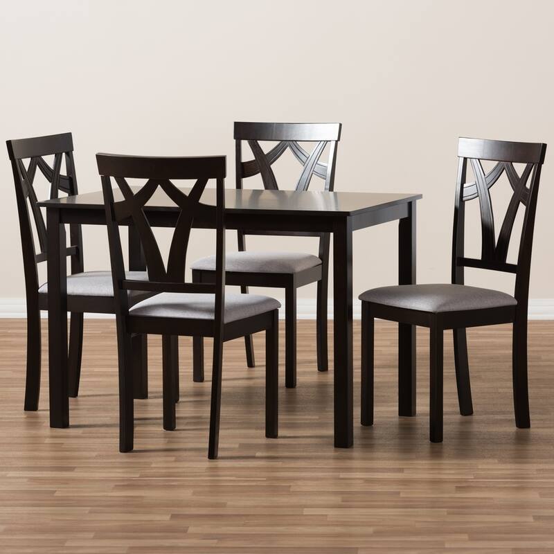 Copper Grove Cyril Contemporary Fabric Finished 5-Piece Dining Set