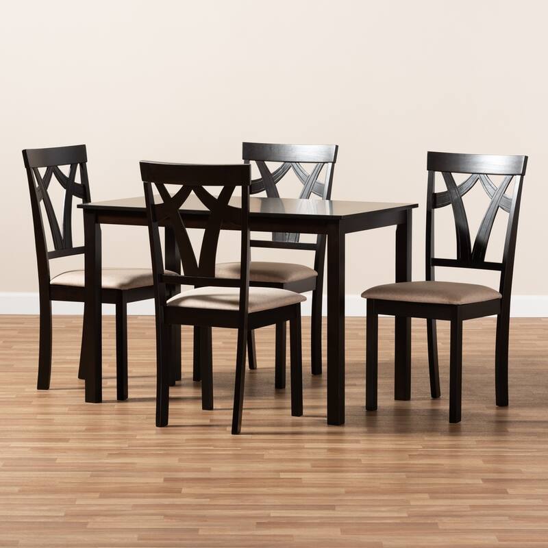 Copper Grove Cyril Contemporary Fabric Finished 5-Piece Dining Set