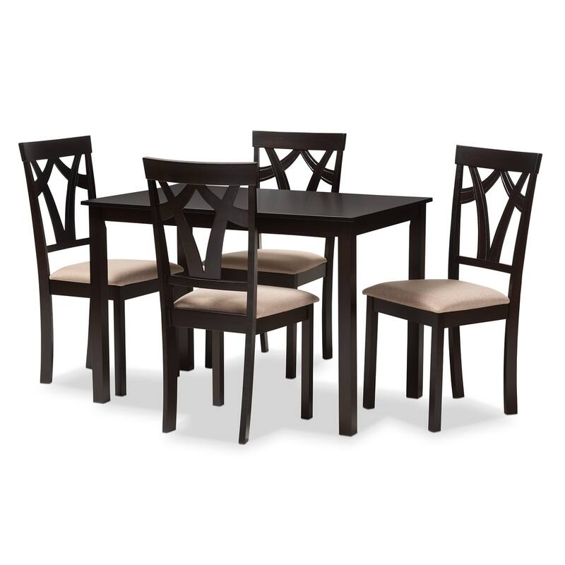 Copper Grove Cyril Contemporary Fabric Finished 5-Piece Dining Set