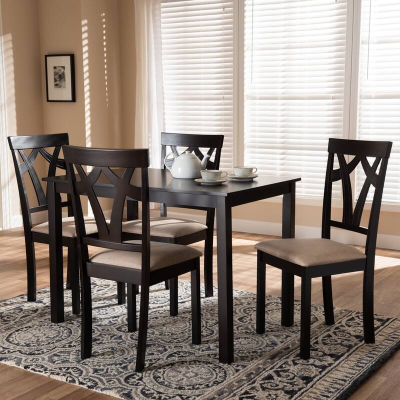 Copper Grove Cyril Contemporary Fabric Finished 5-Piece Dining Set