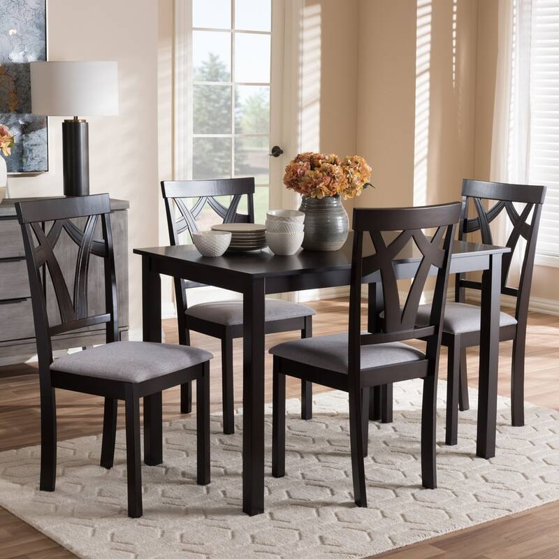 Copper Grove Cyril Contemporary Fabric Finished 5-Piece Dining Set