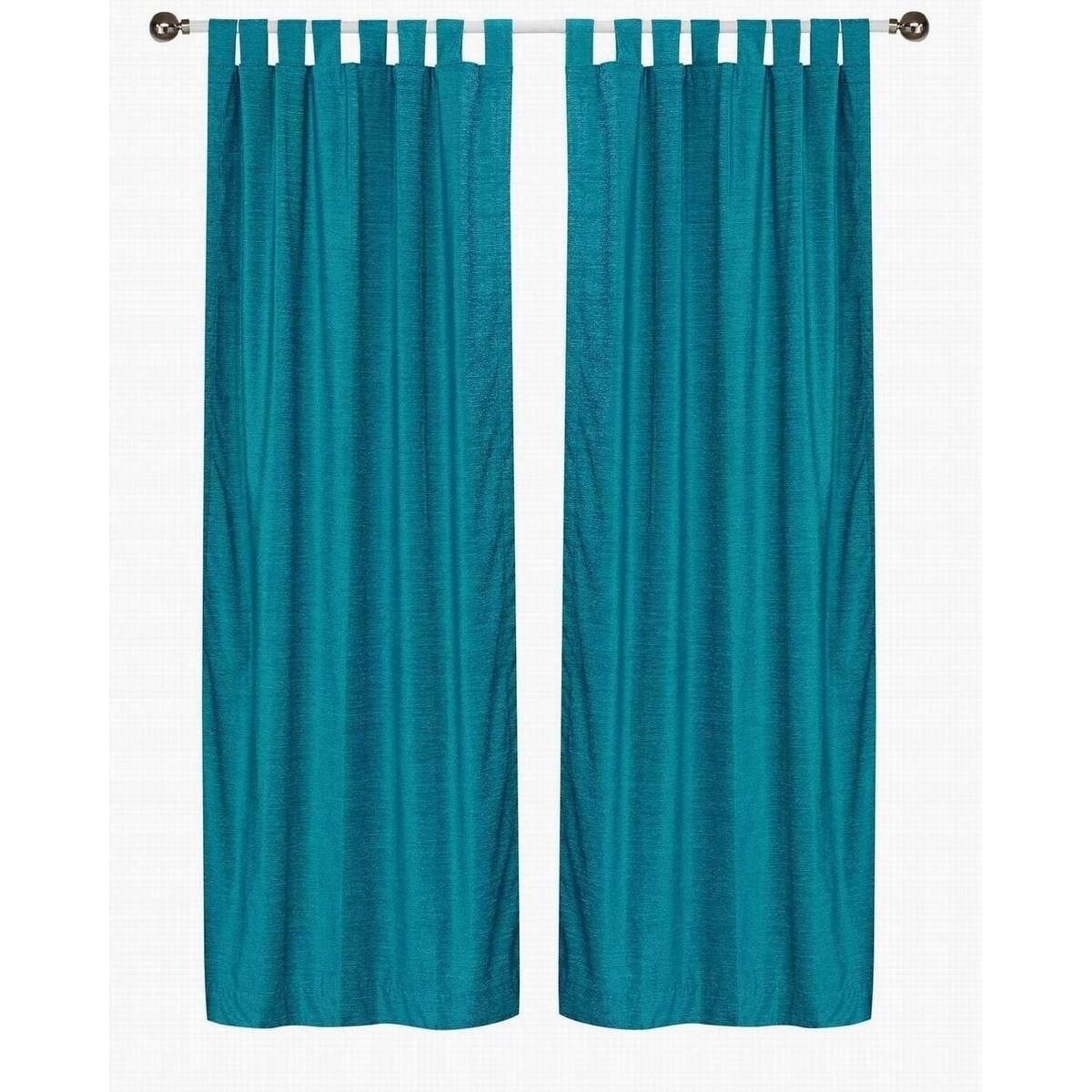 Shop Turquoise Tab Top Velvet Curtain Drape Panel Piece On