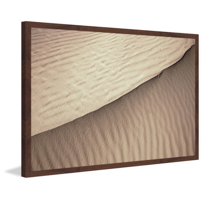 'Sand Lines' Framed Painting Print - Multi-Color