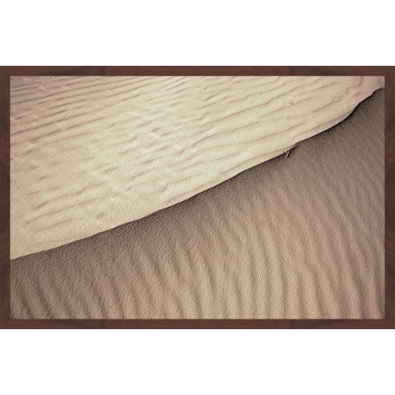 'Sand Lines' Framed Painting Print - Multi-Color