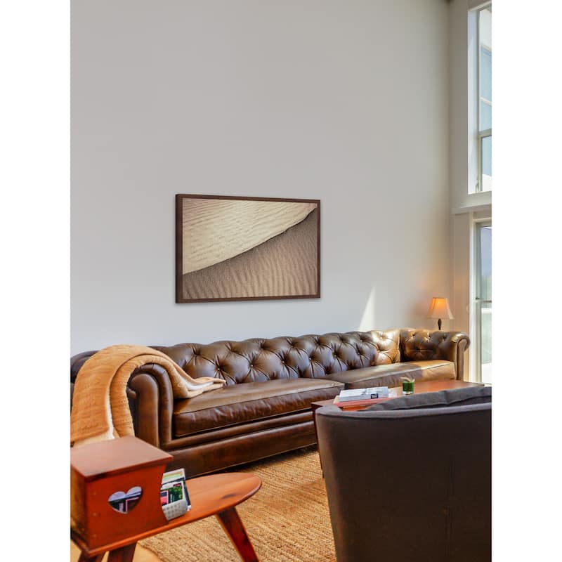 'Sand Lines' Framed Painting Print - Multi-Color