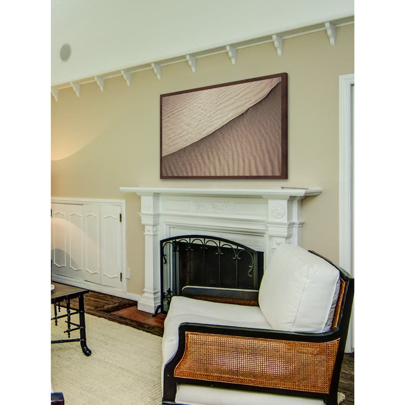 'Sand Lines' Framed Painting Print - Multi-Color