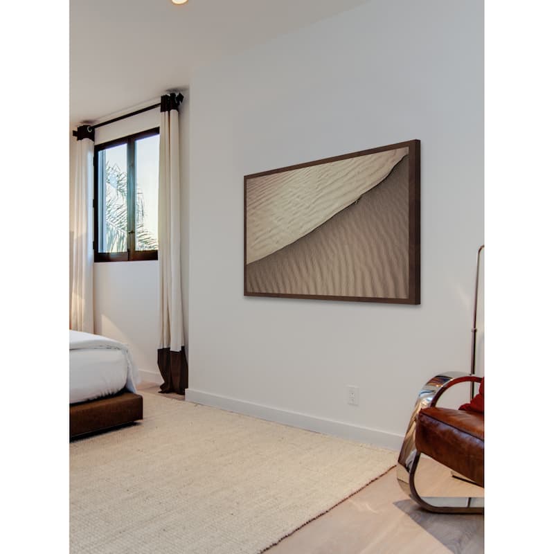 'Sand Lines' Framed Painting Print - Multi-Color