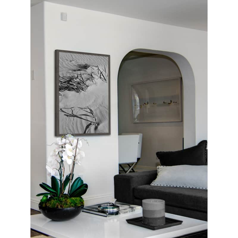 'Sand Tracks' Framed Painting Print - Multi-Color