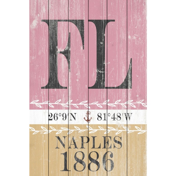 Marmont Hill - Handmade Naples 1886 Painting Print on White Wood
