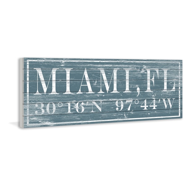 Marmont Hill - Handmade Miami, FL Painting Print on White Wood