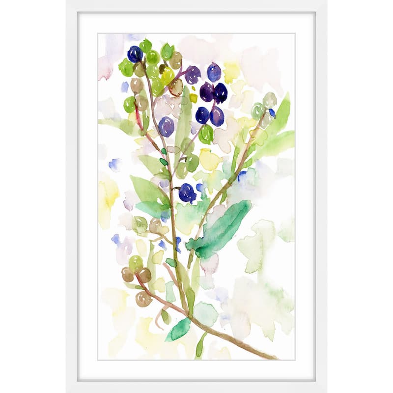 'Grape Vine' Framed Painting Print - Multi-Color