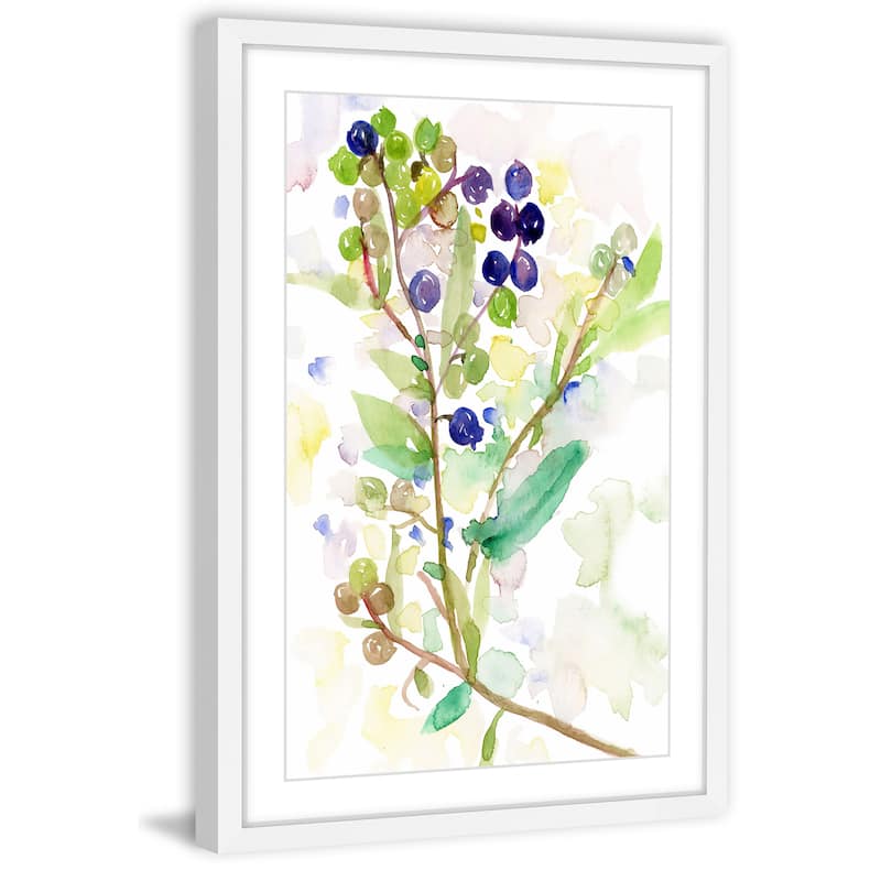 'Grape Vine' Framed Painting Print - Multi-Color