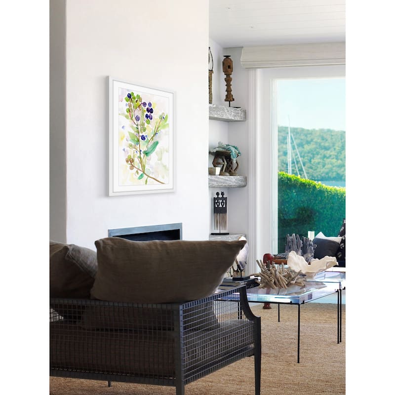 'Grape Vine' Framed Painting Print - Multi-Color