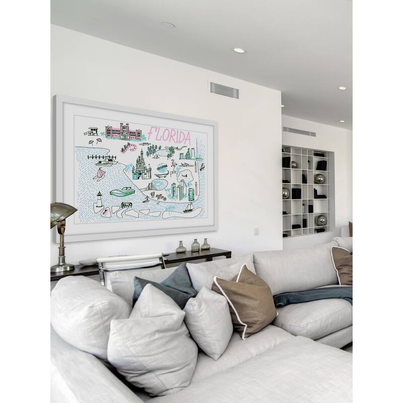 'Florida Isles' Framed Painting Print - Multi-Color