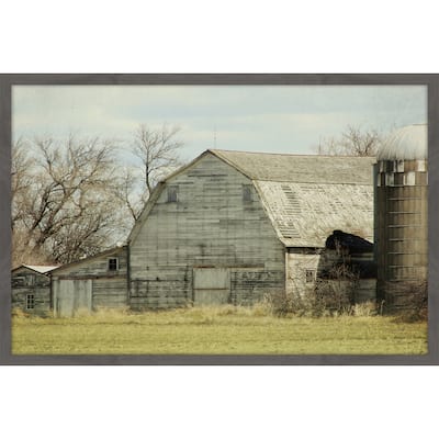 'Barn Profile' Framed Painting Print - Multi-Color