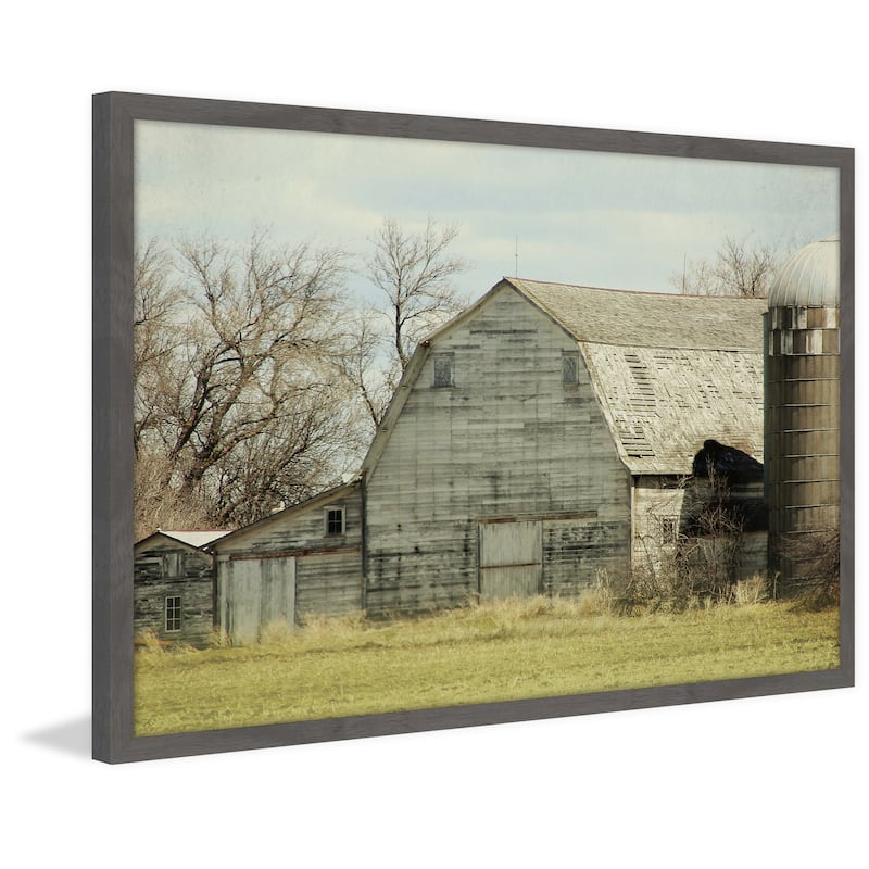'Barn Profile' Framed Painting Print - Multi-Color