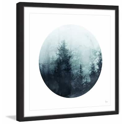 'Shadowy Woods' Framed Painting Print - Multi-Color