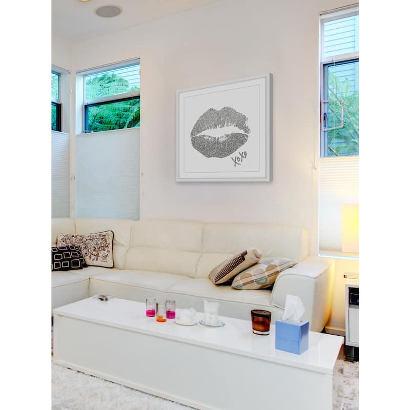 'XOXO II' Framed Painting Print - Multi-Color