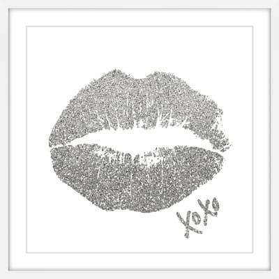 'XOXO II' Framed Painting Print - Multi-Color