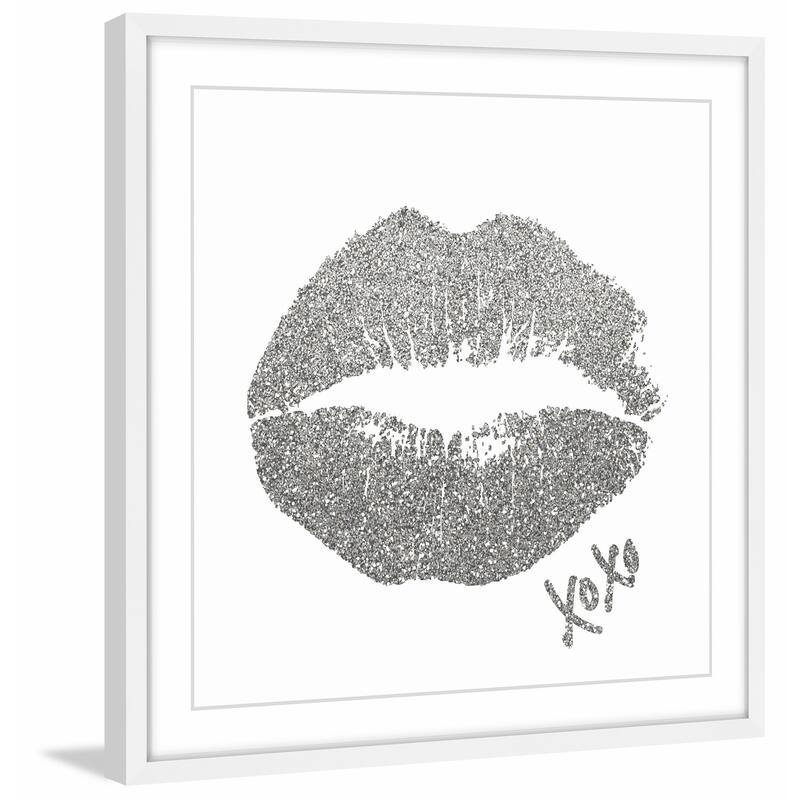 'XOXO II' Framed Painting Print - Multi-Color