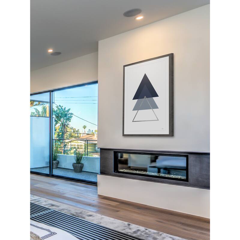 'Blue Ascension II' Framed Painting Print - Multi-Color