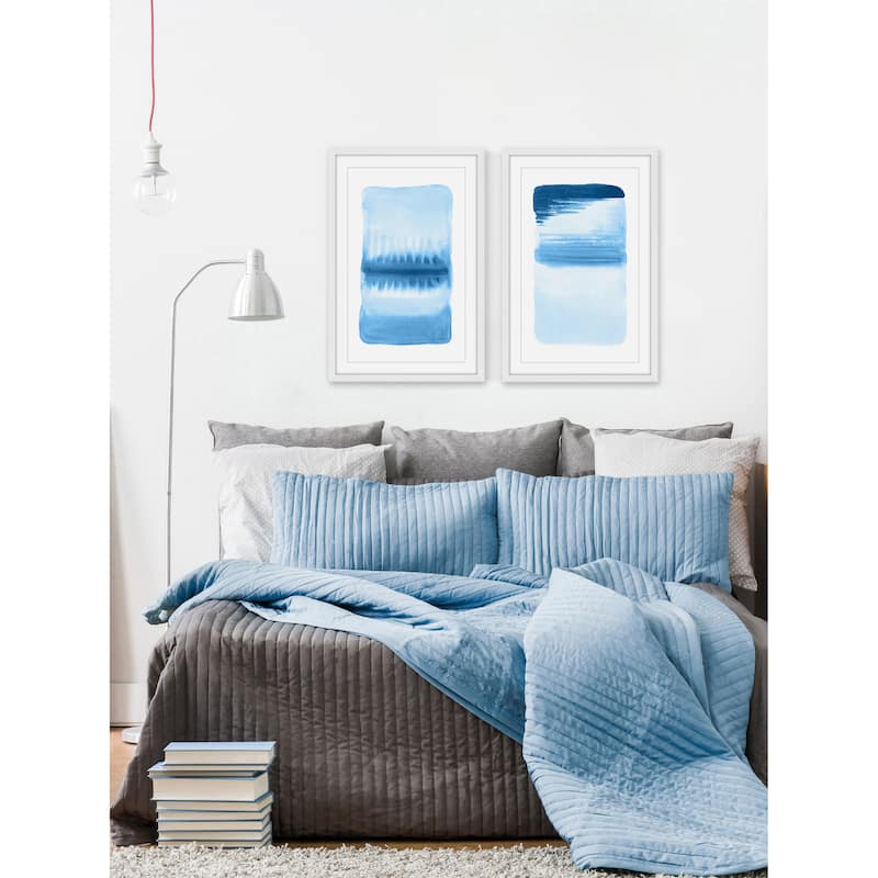 Marmont Hill - Handmade Blue Flows Diptych - Multi-Color
