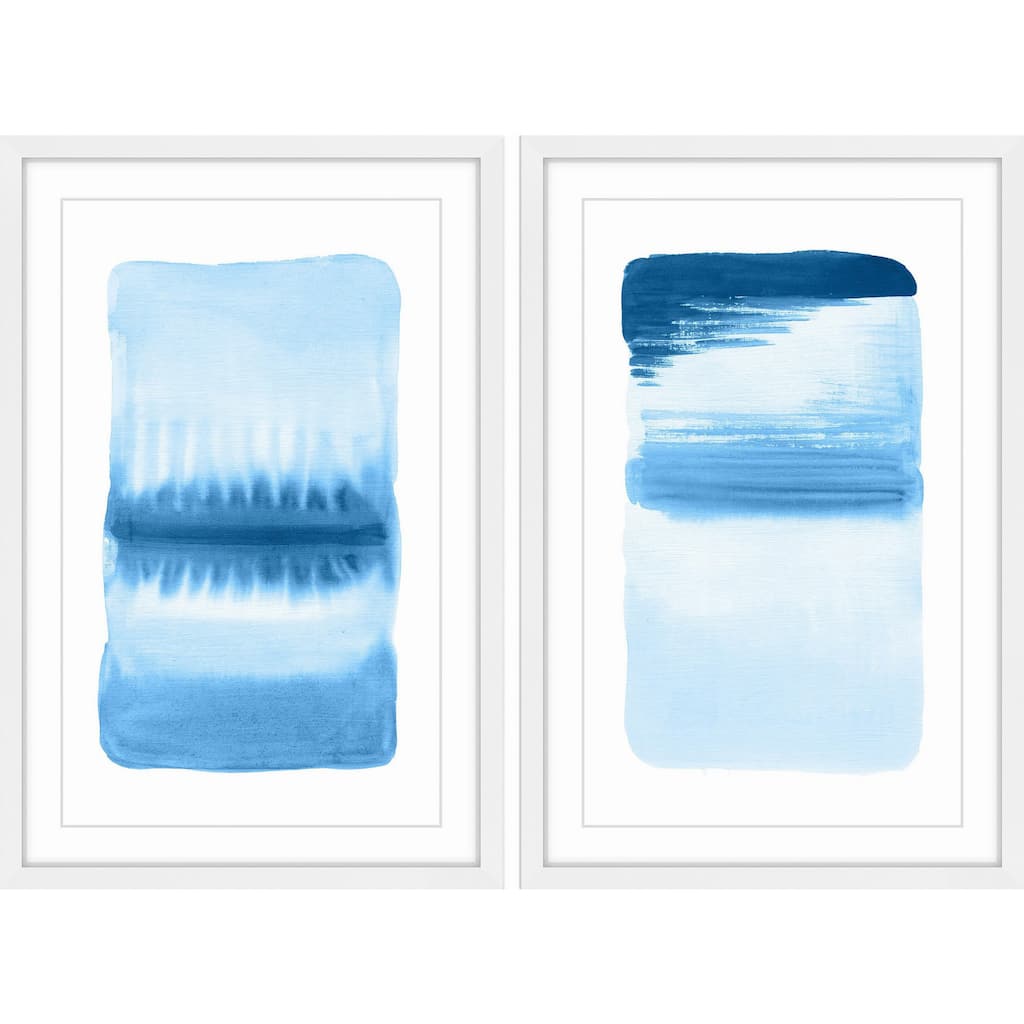 Marmont Hill - Handmade Blue Flows Diptych - Multi-Color