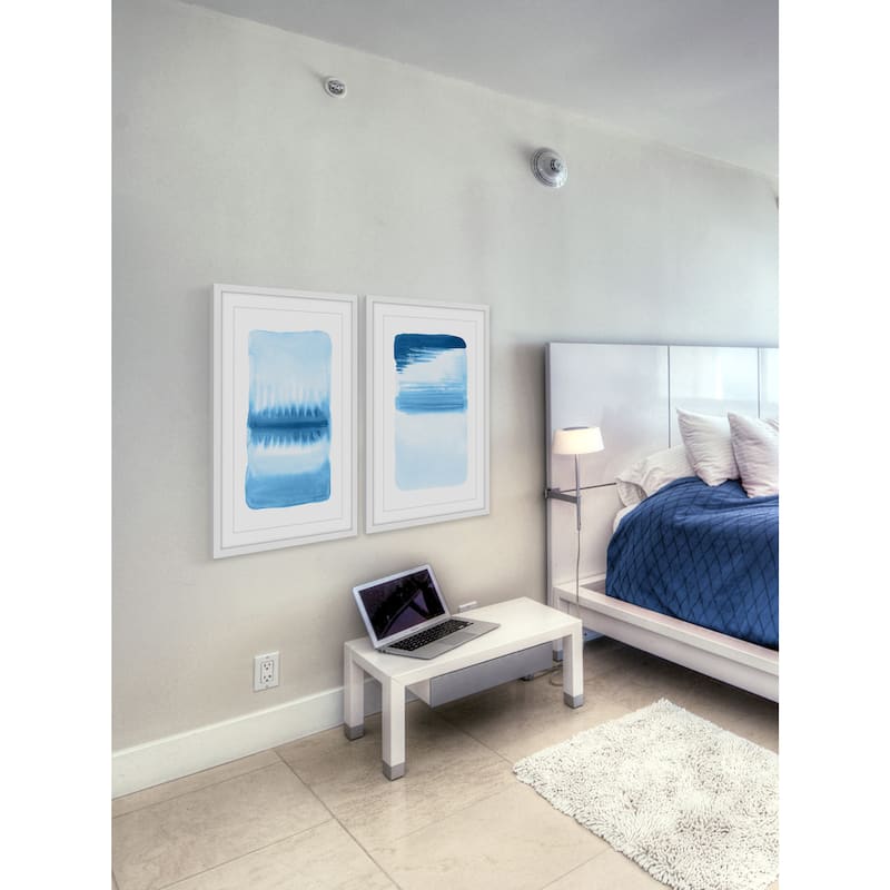Marmont Hill - Handmade Blue Flows Diptych - Multi-Color