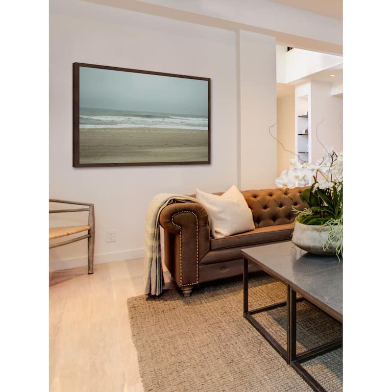 'Oceanum Cessabit' Framed Painting Print - Multi-Color