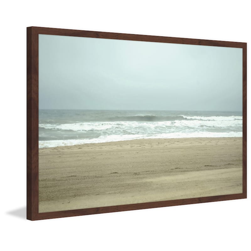 'Oceanum Cessabit' Framed Painting Print - Multi-Color