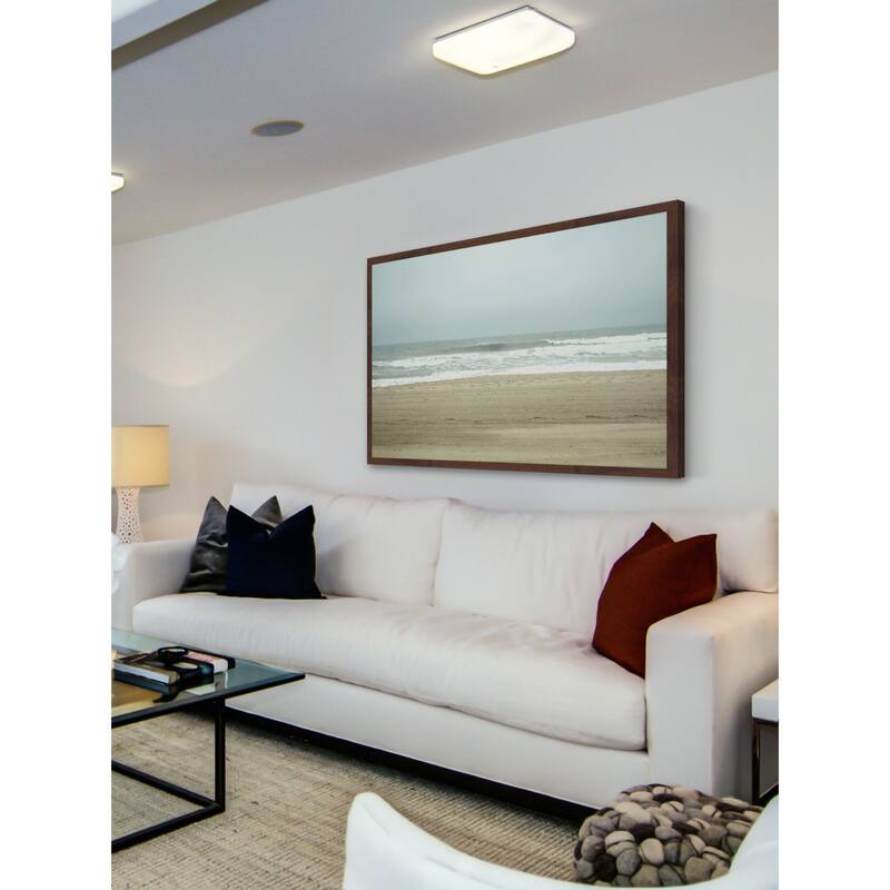 'Oceanum Cessabit' Framed Painting Print - Multi-Color