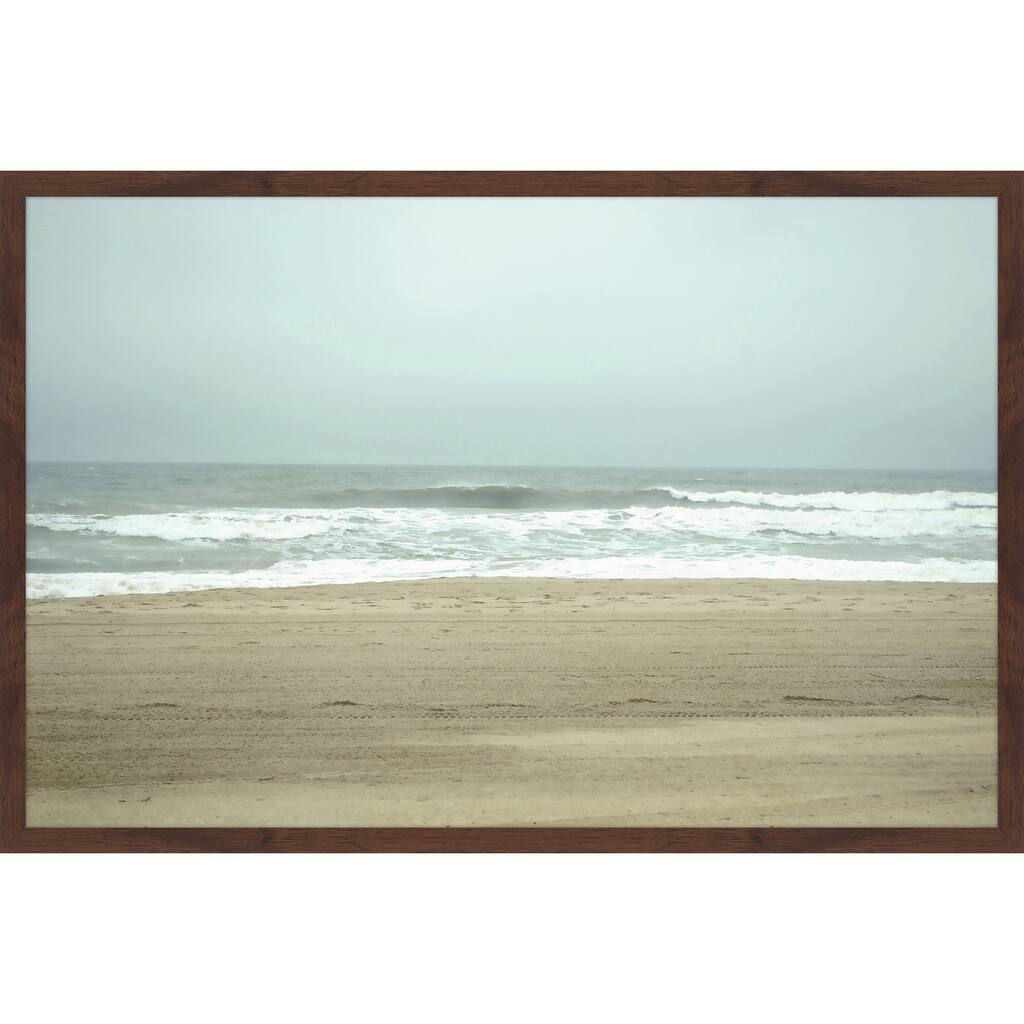 'Oceanum Cessabit' Framed Painting Print - Multi-Color