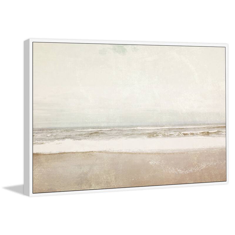 'Serenity Beach' Floater Framed Painting Print on Canvas