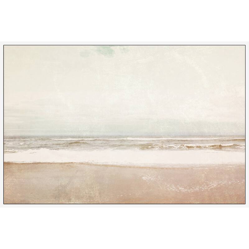 'Serenity Beach' Floater Framed Painting Print on Canvas