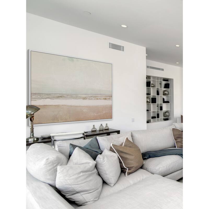'Serenity Beach' Floater Framed Painting Print on Canvas