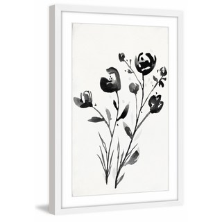 'Winter Flowers II' Framed Painting Print - Multi-Color