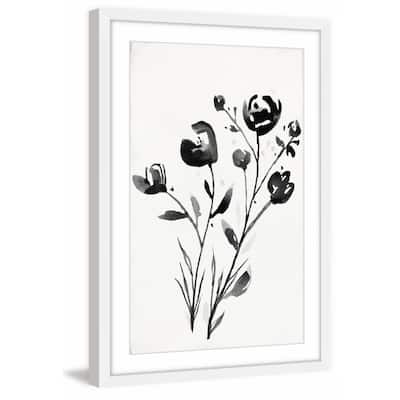 'Winter Flowers II' Framed Painting Print - Multi-Color