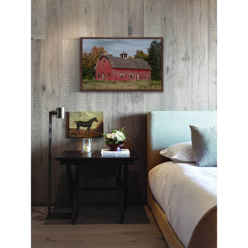'Iconic Red' Framed Painting Print - Multi-Color
