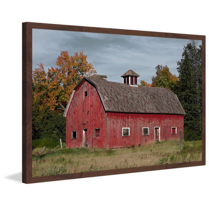 'Iconic Red' Framed Painting Print - Multi-Color