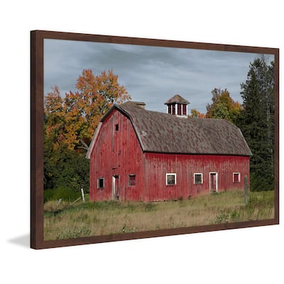 'Iconic Red' Framed Painting Print - Multi-Color